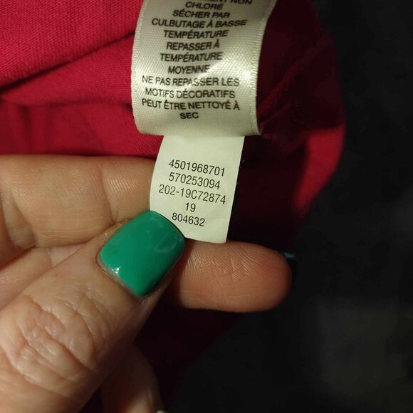 Chicos‎ Women's 3 Vibrant Pink Palm Tree Short Sleeve T-Shirt Beachy Resortwear - Picture 6 of 9